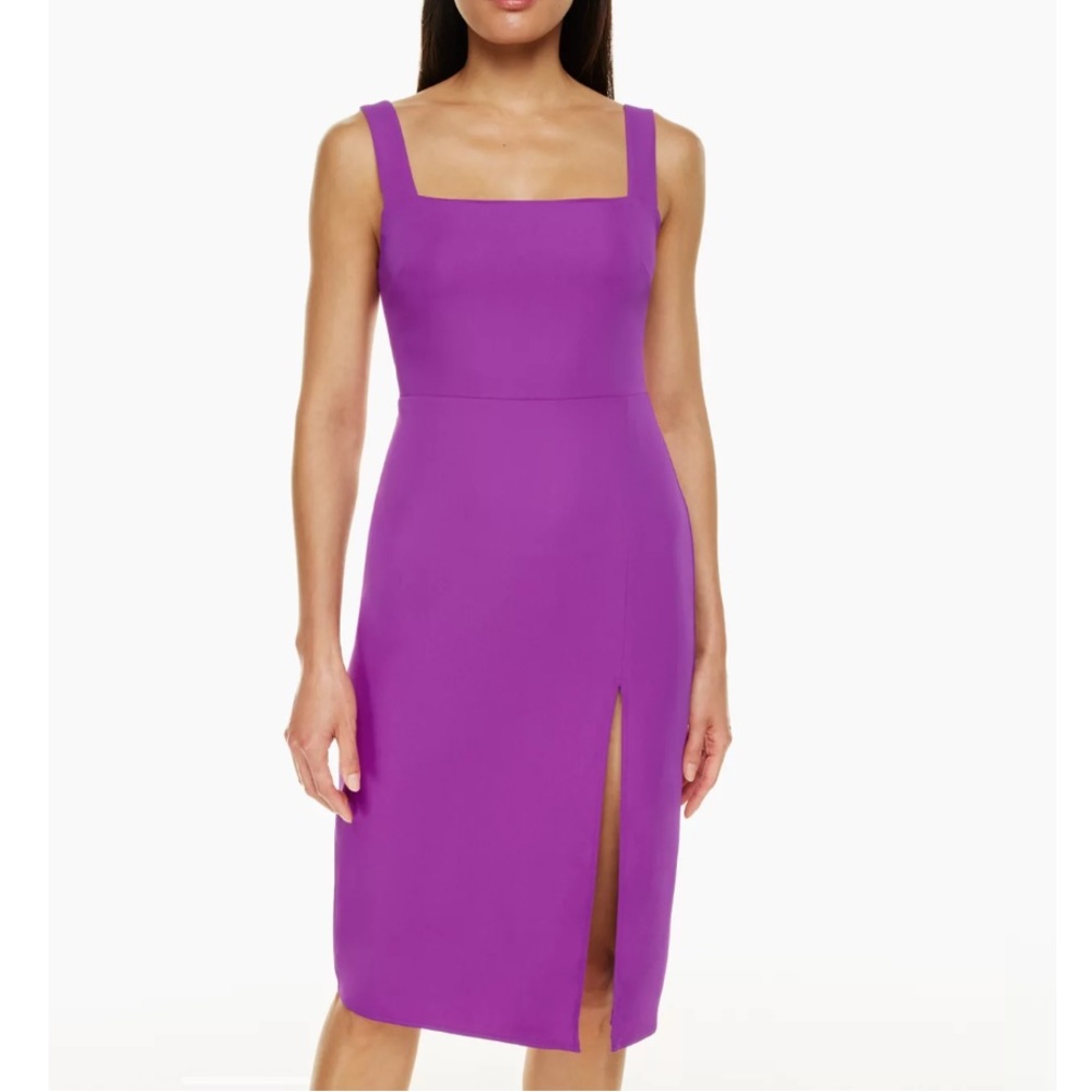 Ube Purple Babaton 90s Slit MIDI Dress Size 2